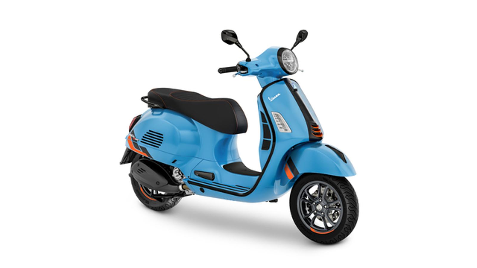 Vespa GTS 310 in Blau, offizielle Produktansicht