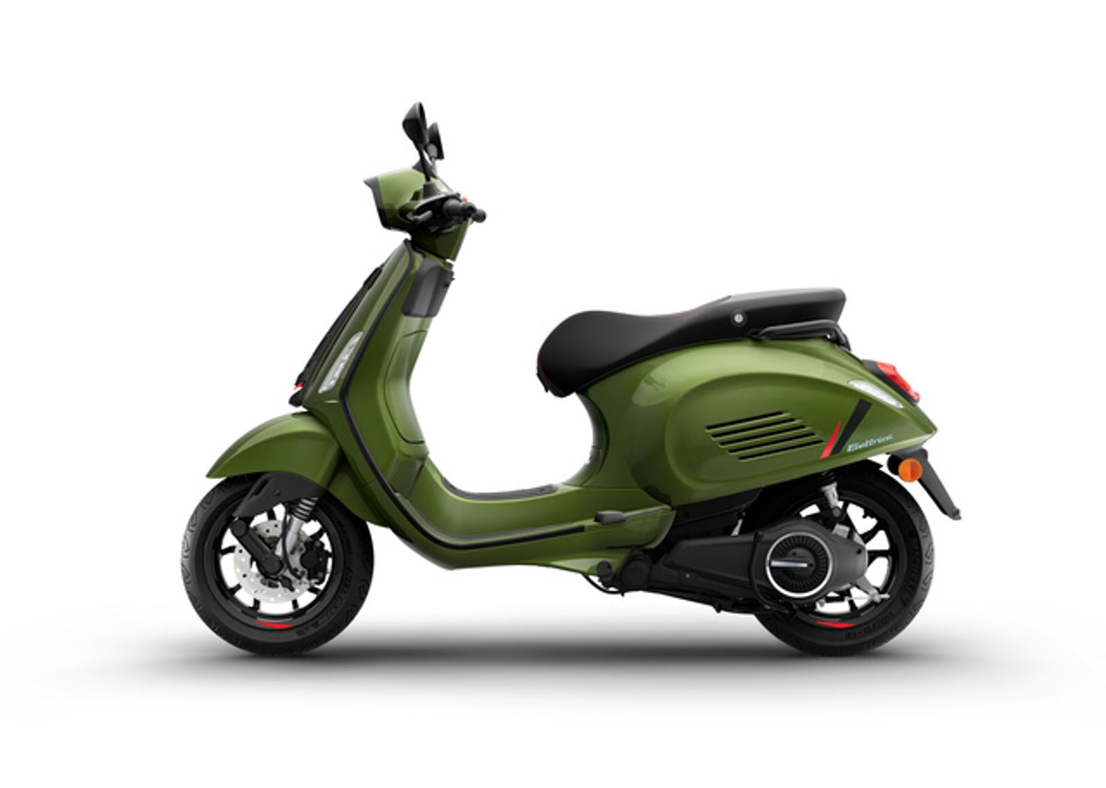 Vespa Primavera Elettrica in Grün, offizielle Produktansicht